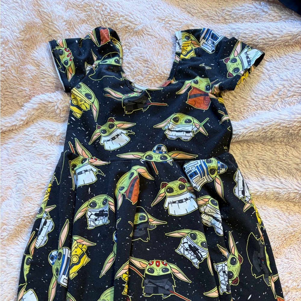 DISNEY Wild RCH Kids Black Dress with STAR WARS Character Print